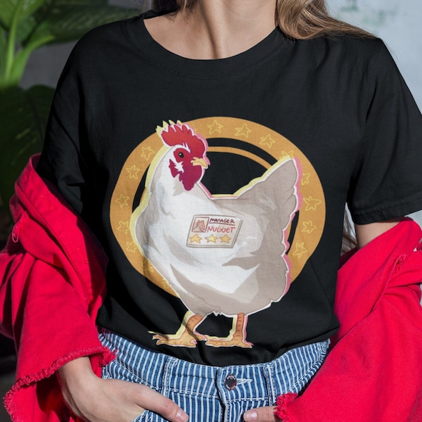 Unisex Yakuza Nugget the Manager Gaming T-Shirt, Videogame Chicken Shirt