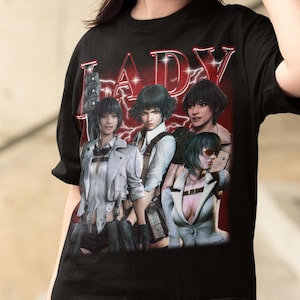 Devil's Cry III Lady Graphic Tee - Video Games Shirt - Retro Gaming Tees for Gamers