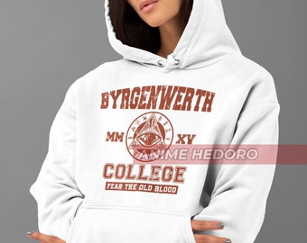 Unisex Bloodborne Gaming Hoodie, Byrgenwerth Fear the Old Blood Soulsborne Sweatshirt