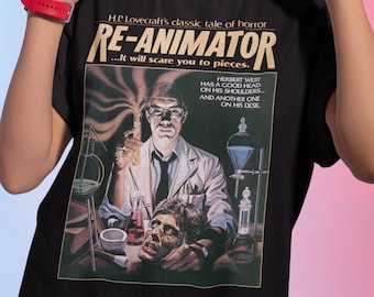 Unisex Re-Animator Movie T-Shirt, 80s Horror Film Shirt