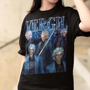 Vergil Devil's Cry 3 T-shirt de jeu contrebandier, chemise de mari de jeu vidéo japonais