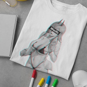 Unisex Waifu Material Anime T-Shirt, Darling Manga Frau Shirt