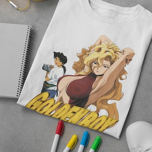 Unisex Golden Boy Retro Anime T-Shirt, Madame President Kintaro Oe Manga Waifu T-Shirt