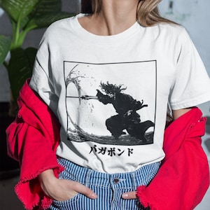Unisex Vagabond Miyamoto Musashi Anime T-Shirt, Retro Manga T-Shirt