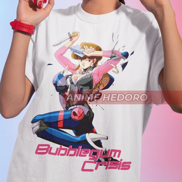 Unisex Bubblegum Crisis Retro Anime T-Shirt, Manga Waifu Shirt