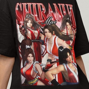 Unisex Fatal Fury KOF Mai Shiranui Gaming T-Shirt, Retro Anime Waifu Shirt