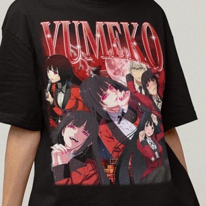 Unisex Kakegurui Yumeko Jabami Bootleg Anime T-Shirt, Manga Waifu Shirt
