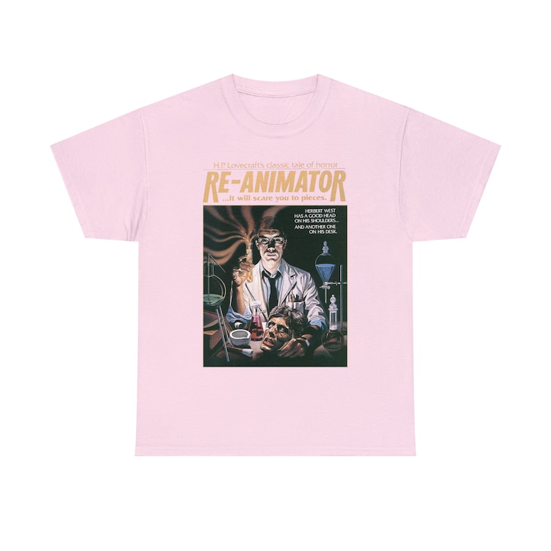 Unisex Re-Animator Movie T-Shirt, 80s Horror Film Shirt image 9
