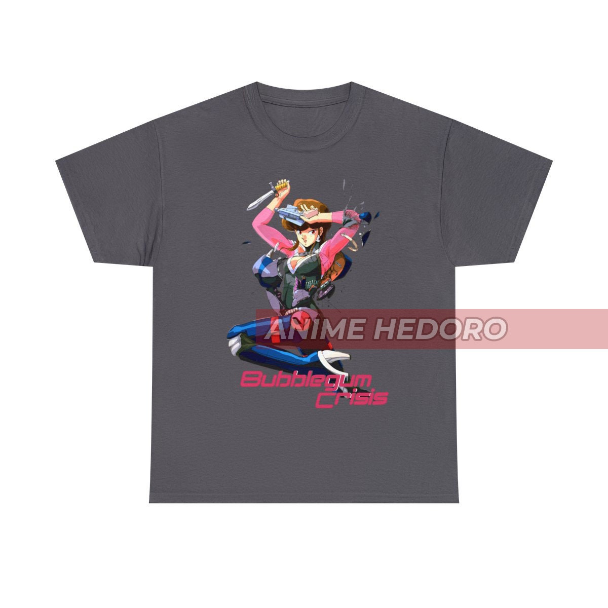 ユニセックス バブルガムクライシス レトロアニメ Tシャツ、マンガ 