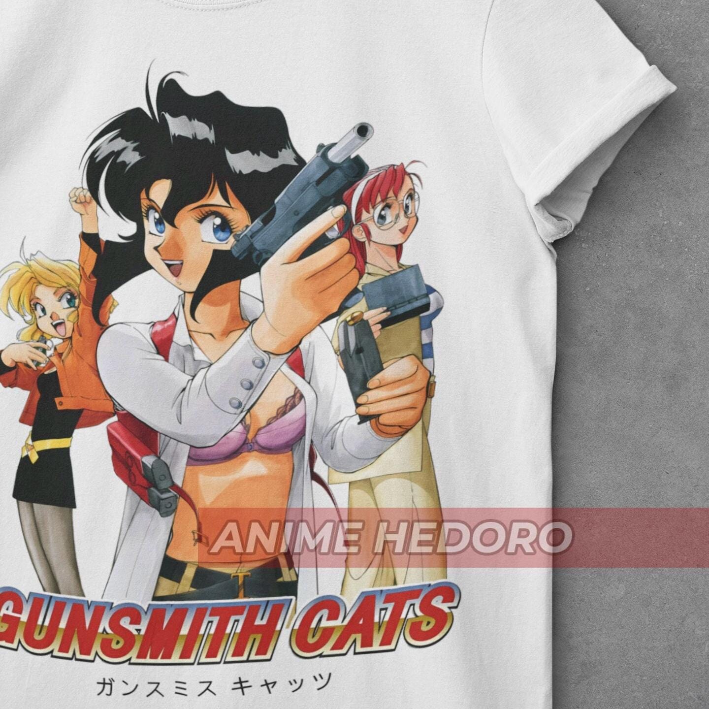Unisex Gunsmith Cats Rally Vincent Anime T-shirt, Retro Unisex Gunsmith Cats Rally Vincent Anime T-shirt, Retro