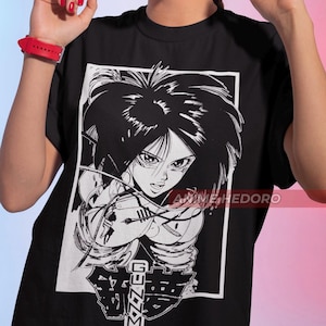 Maglietta unisex Battle Angel Vintage Anime, maglietta retrò Manga Waifu