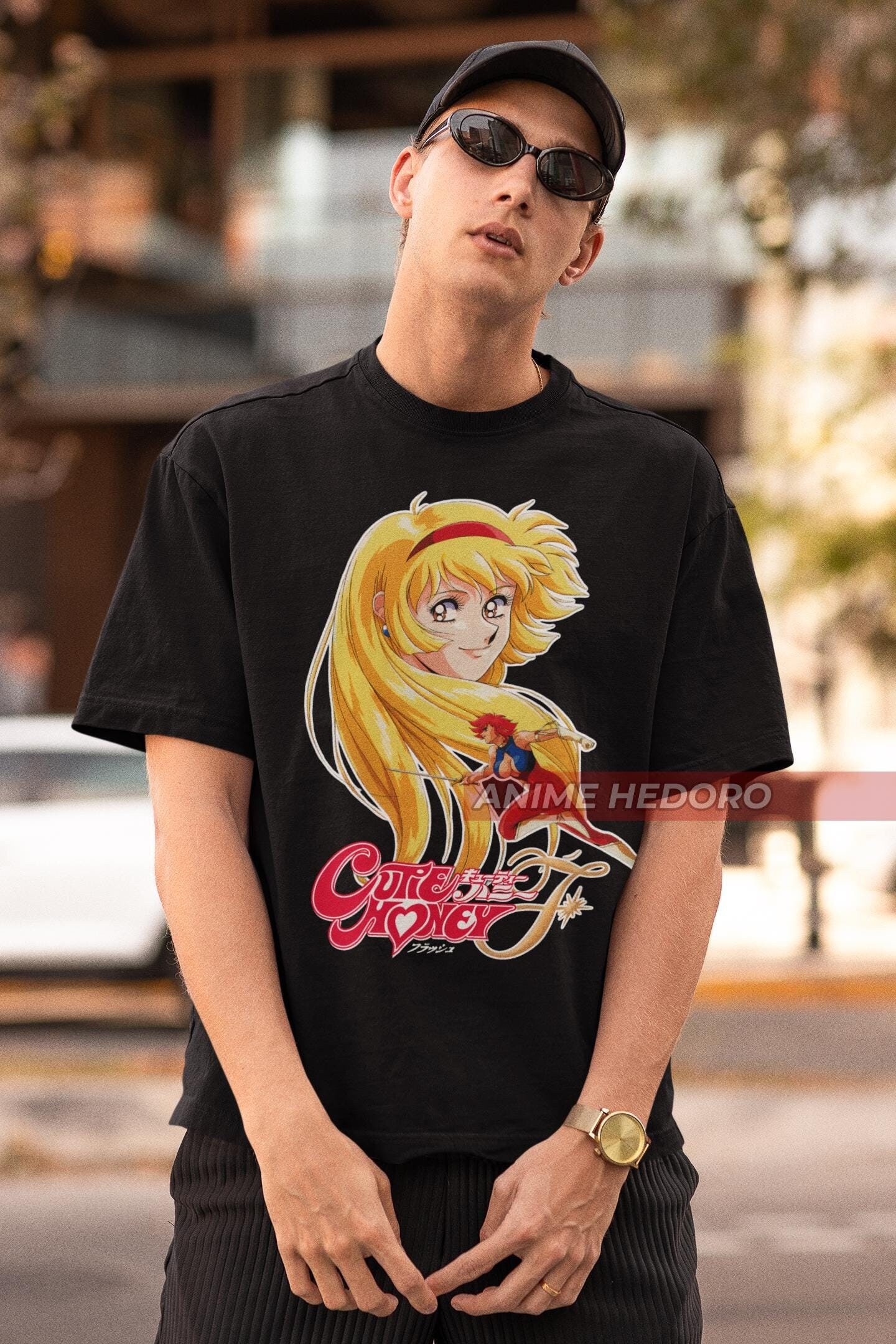 Unisex Shin Cutie Honey Kisaragi Retro Anime T-shirt, Manga Hayami