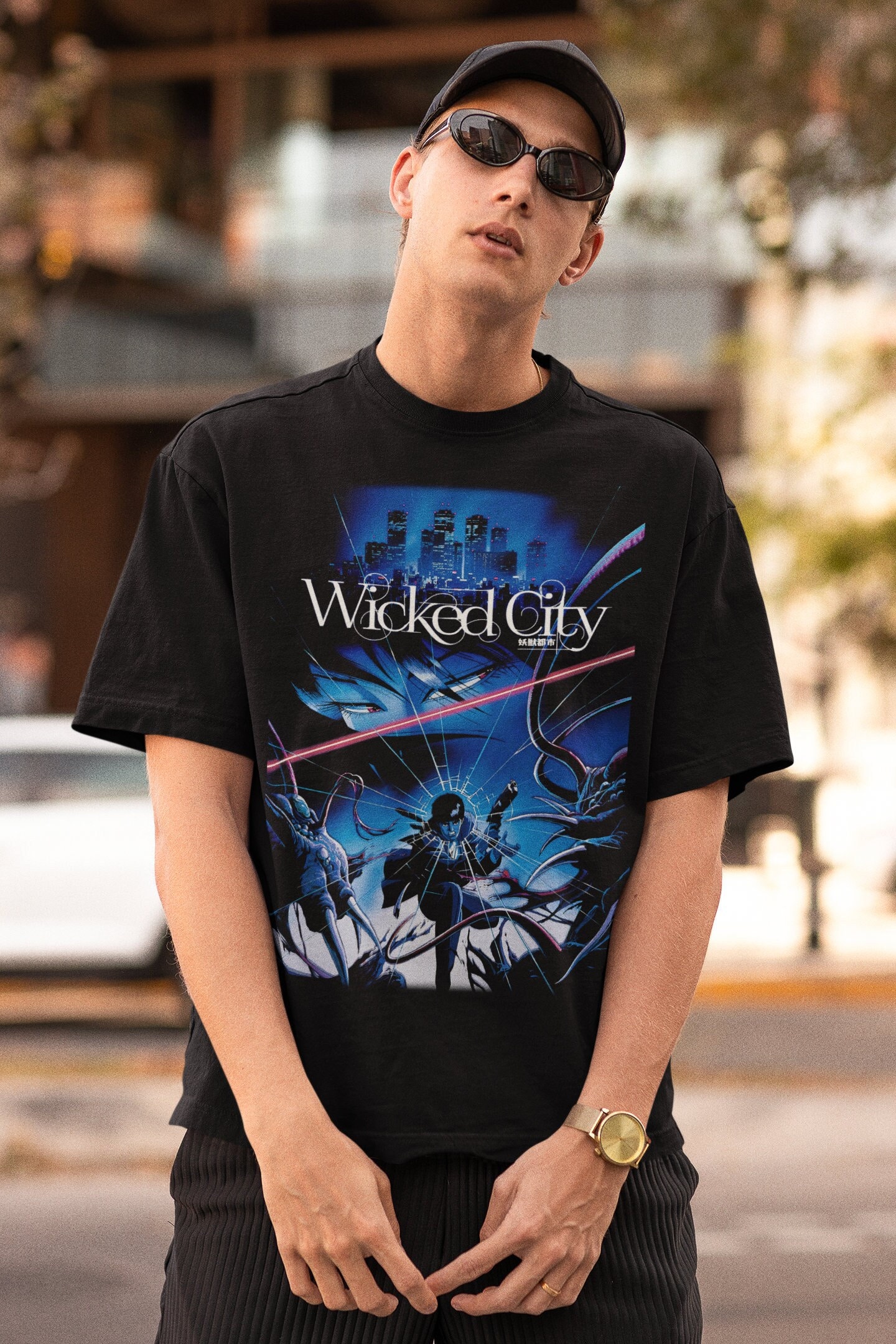 00s WICKED CITY 妖獣都市　アニメ　tシャツ 希少 00s Wicked City ビンテージアニメ Tシャツ 妖獣都市 XL - メルカリ