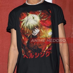 Camiseta unisex Hellsing Ultimate Seras Victoria Vintage Anime, camisa Manga Waifu