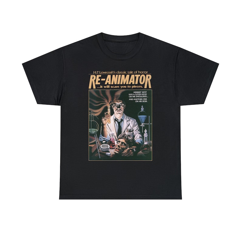Unisex Re-Animator Movie T-Shirt, 80s Horror Film Shirt image 3
