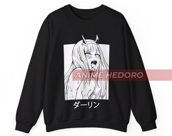 Unisex Darling Waifu Material Anime Sweatshirt, Zero Two