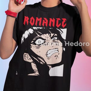 Unisex Angry Anime Woman Romance T-Shirt, Manga Waifu Shirt