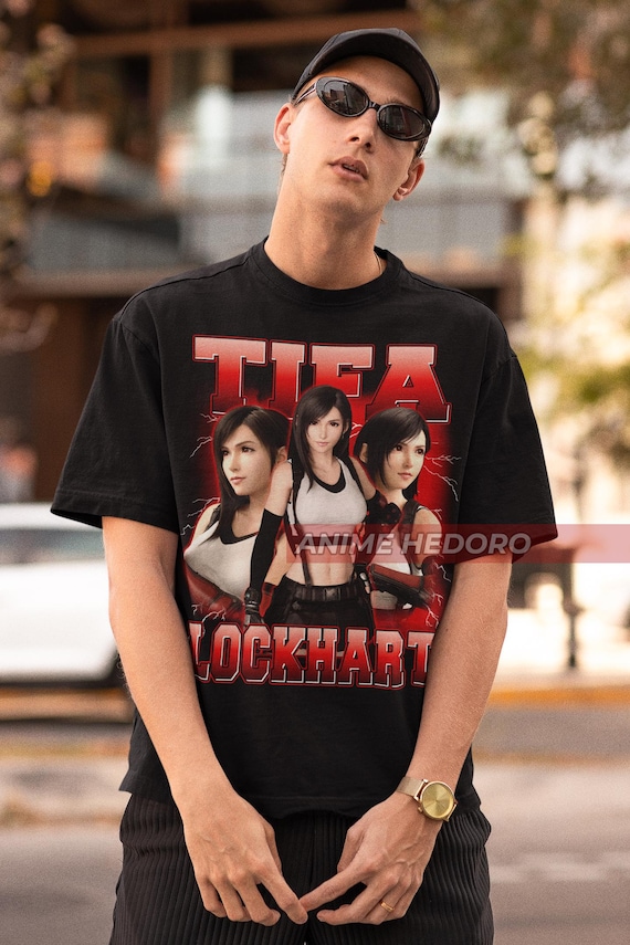 Unisex Tifa FFVII Gaming Bootleg Waifu T-shirt, Japanese Anime