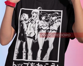 Camiseta unisex de anime vintage Gunbuster de los años 90, camiseta retro de manga harajuku
