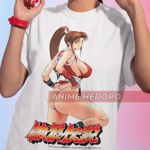 Unisex Fatal Fury Mai Shiranui Vintage Bootleg Anime T-Shirt, Retro 90s Gaming Waifu Shirt