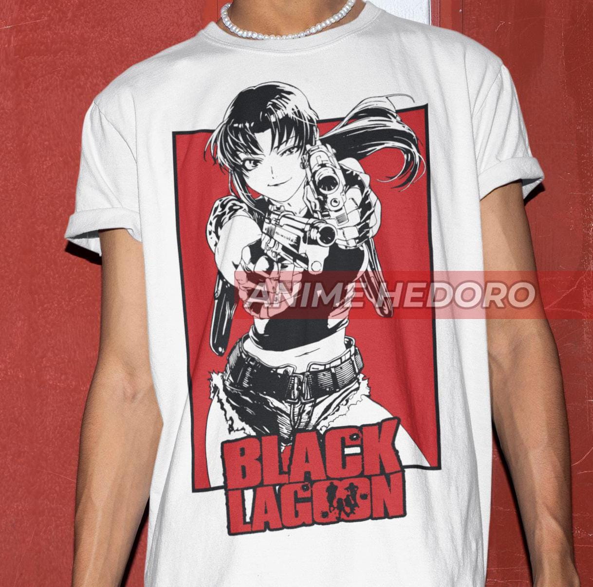 BLACK LAGOON Tシャツ Unisex Black Lagoon Anime T-shirt, Revy Graphic Tee Waifu Manga