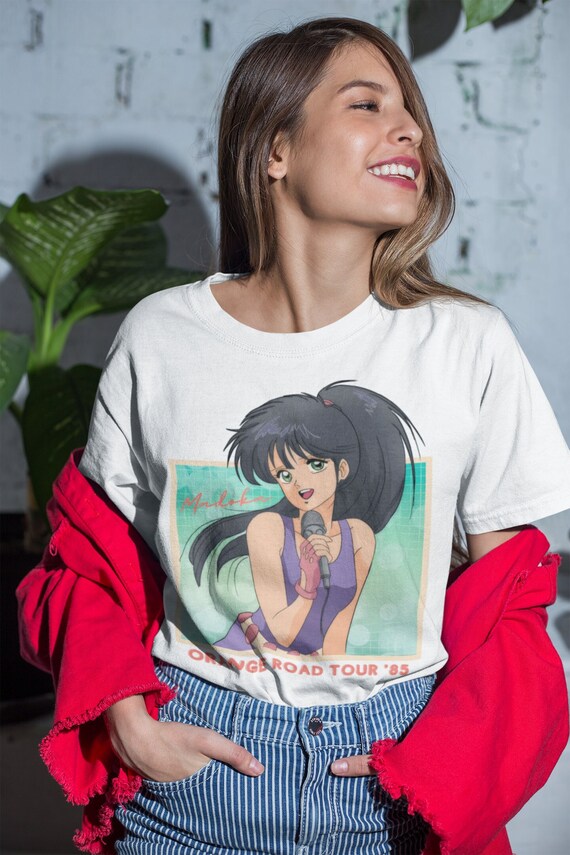 ユニセックスきまぐれオレンジロード 鮎川まどかレトロアニメTシャツ