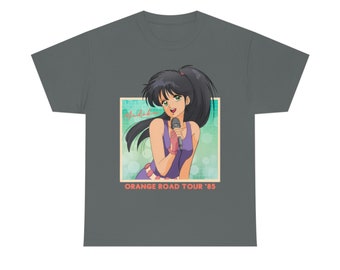 ユニセックスきまぐれオレンジロード 鮎川まどかレトロアニメTシャツ