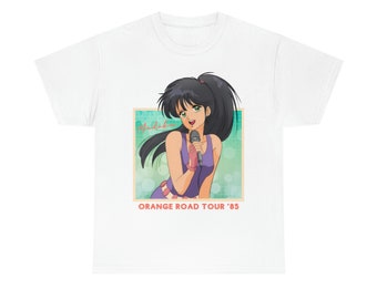 ユニセックスきまぐれオレンジロード 鮎川まどかレトロアニメTシャツ