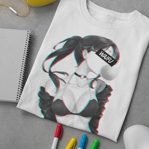 Unisex Waifu Material Anime Frau T-Shirt, Manga Shirt
