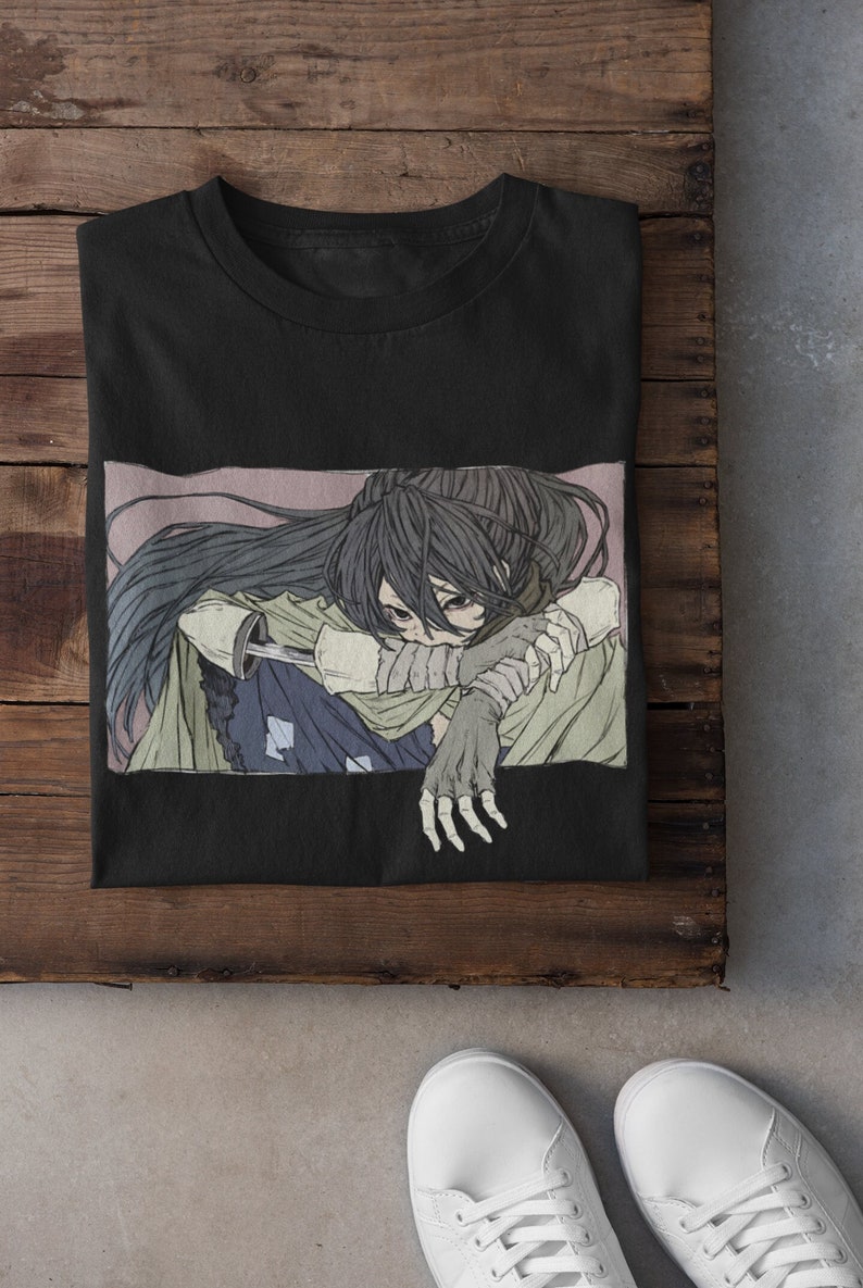 Unisex Dororo Anime T-Shirt, Hyakkimaru Graphic Tee Manga Shirt image 1