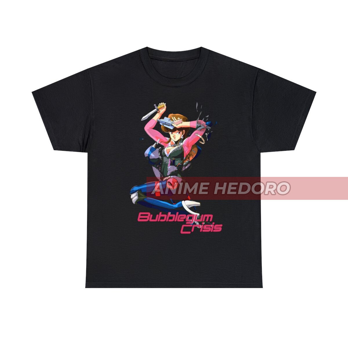 ユニセックス バブルガムクライシス レトロアニメ Tシャツ、マンガ 