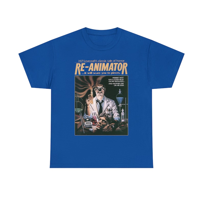 Unisex Re-Animator Movie T-Shirt, 80s Horror Film Shirt image 7