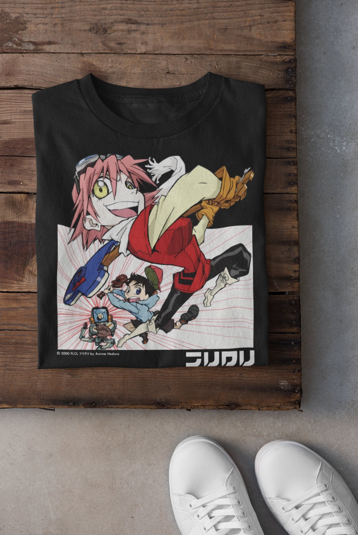 I's Tシャツ BOKU NO HARU WA DO-NANDA Unisex FLCL Haruko Haruhara Anime T-shirt, Retro Manga Shirt