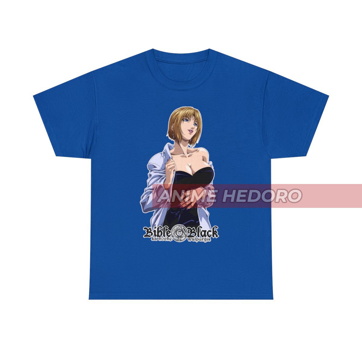 ユニセックス バイブルブラック 北見麗花 アニメTシャツ、マンガワイフ 