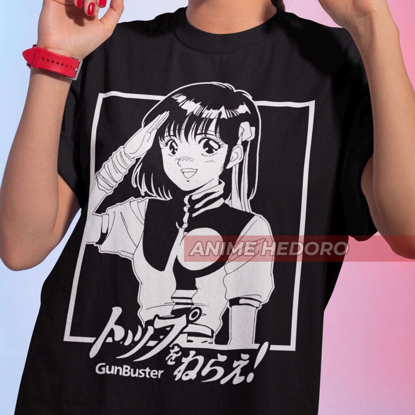 1990s ヴィンテージ アニメ 美少女 Tシャツ【NET COMIC】 Unisex Gunbuster Noriko Takaya 90s Anime T-shirt, Manga