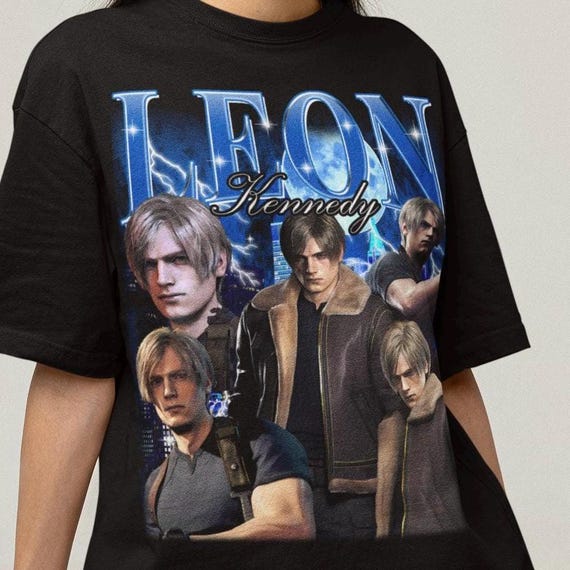 Unisex Residence Evil Leon S. Kennedy Bootleg T-shirt, Gaming