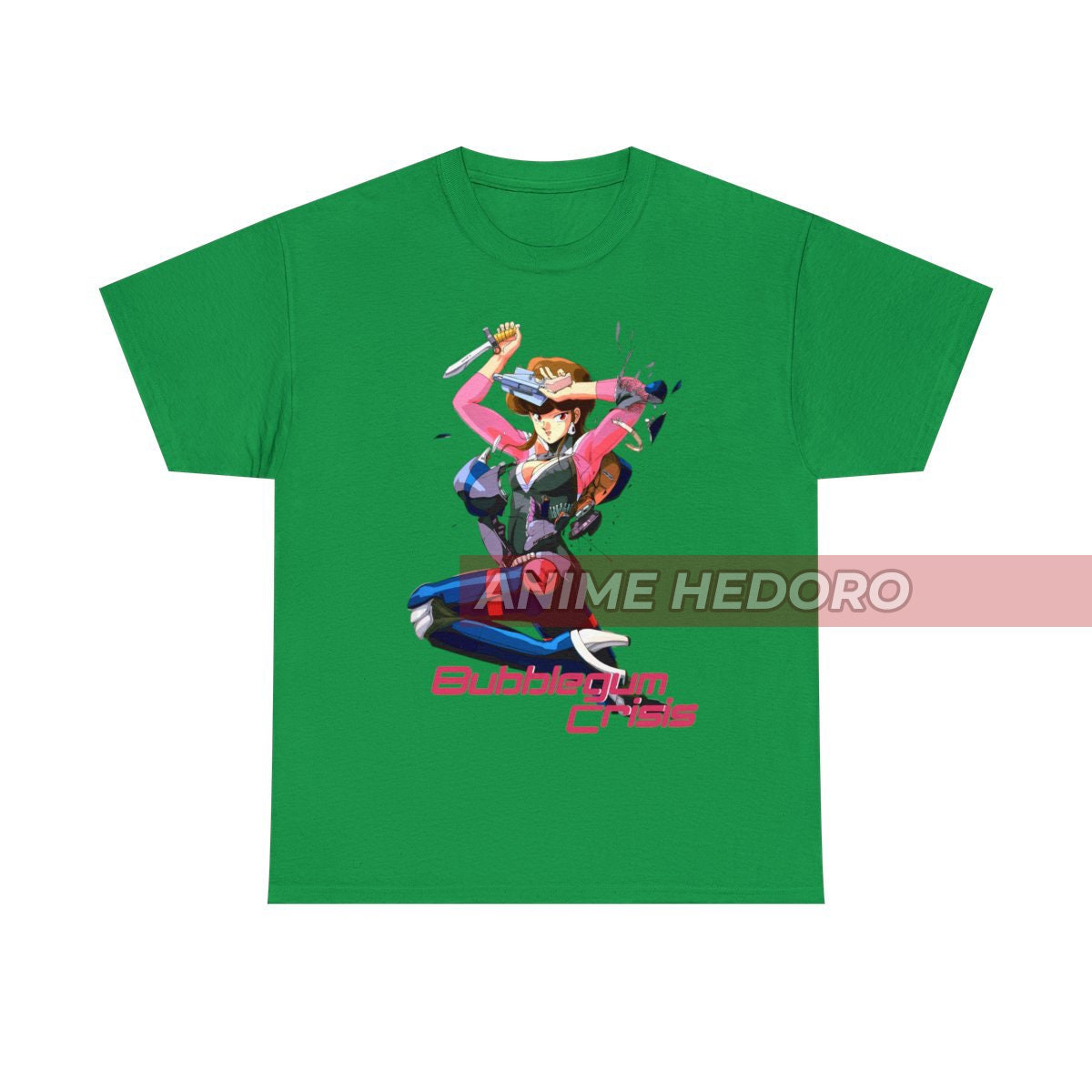 ユニセックス バブルガムクライシス レトロアニメ Tシャツ、マンガ 