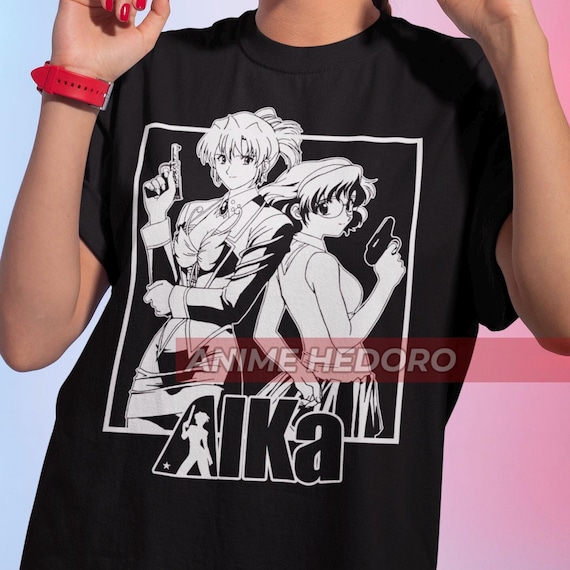 Unisex Agent Aika Sumeragi 90s Anime T-shirt, Retro Manga Waifu 