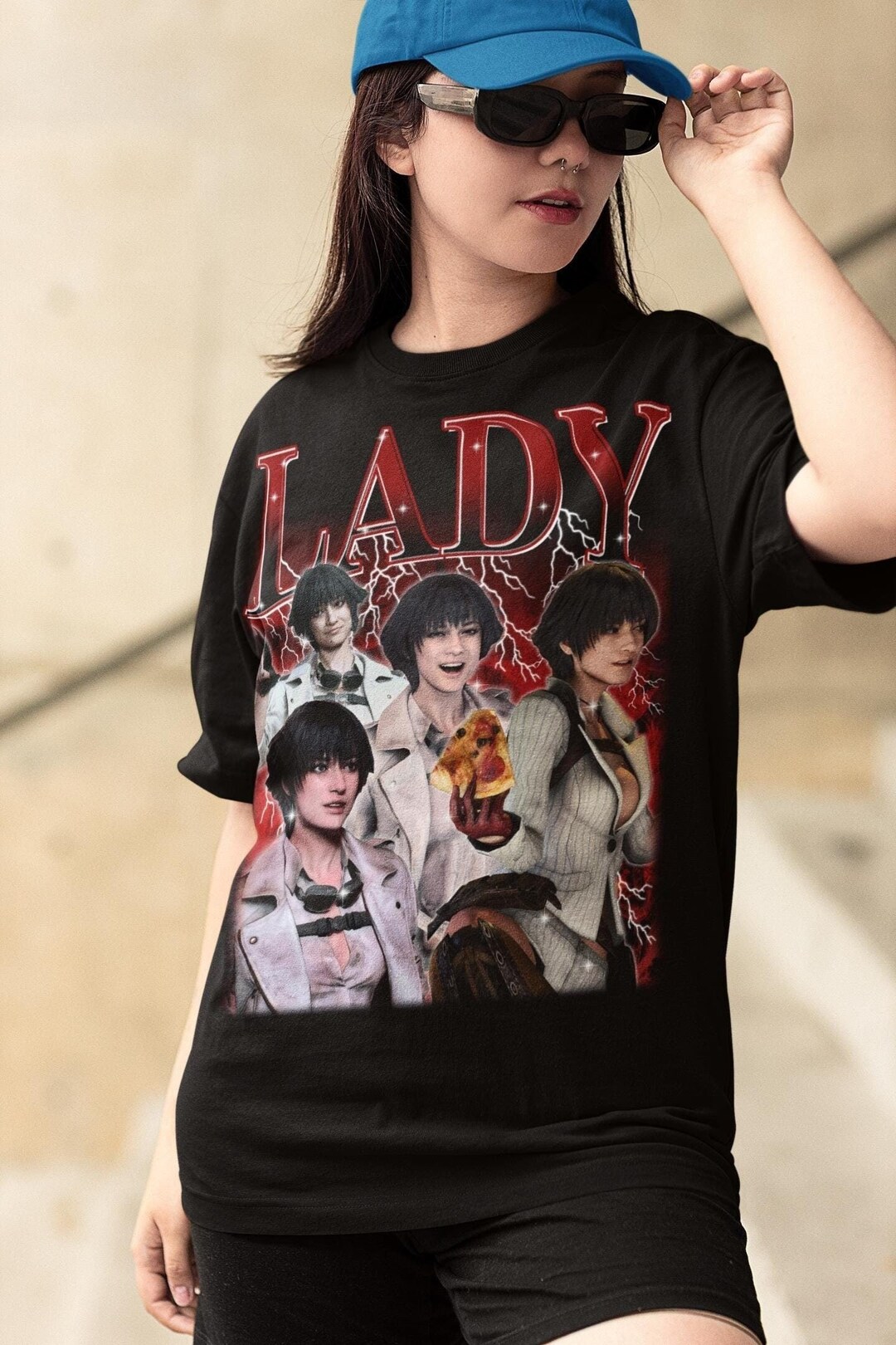 Lady Devil's Cry T-shirt: Unisex Retro Gaming Tee, Devil Hunter - Etsy