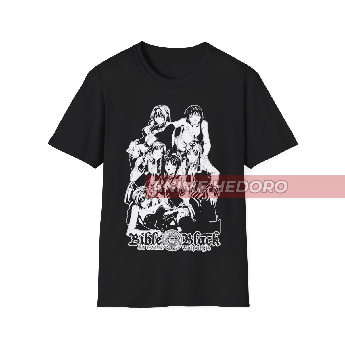 ユニセックス バイブルブラック 北見麗花 アニメTシャツ、マンガワイフ 