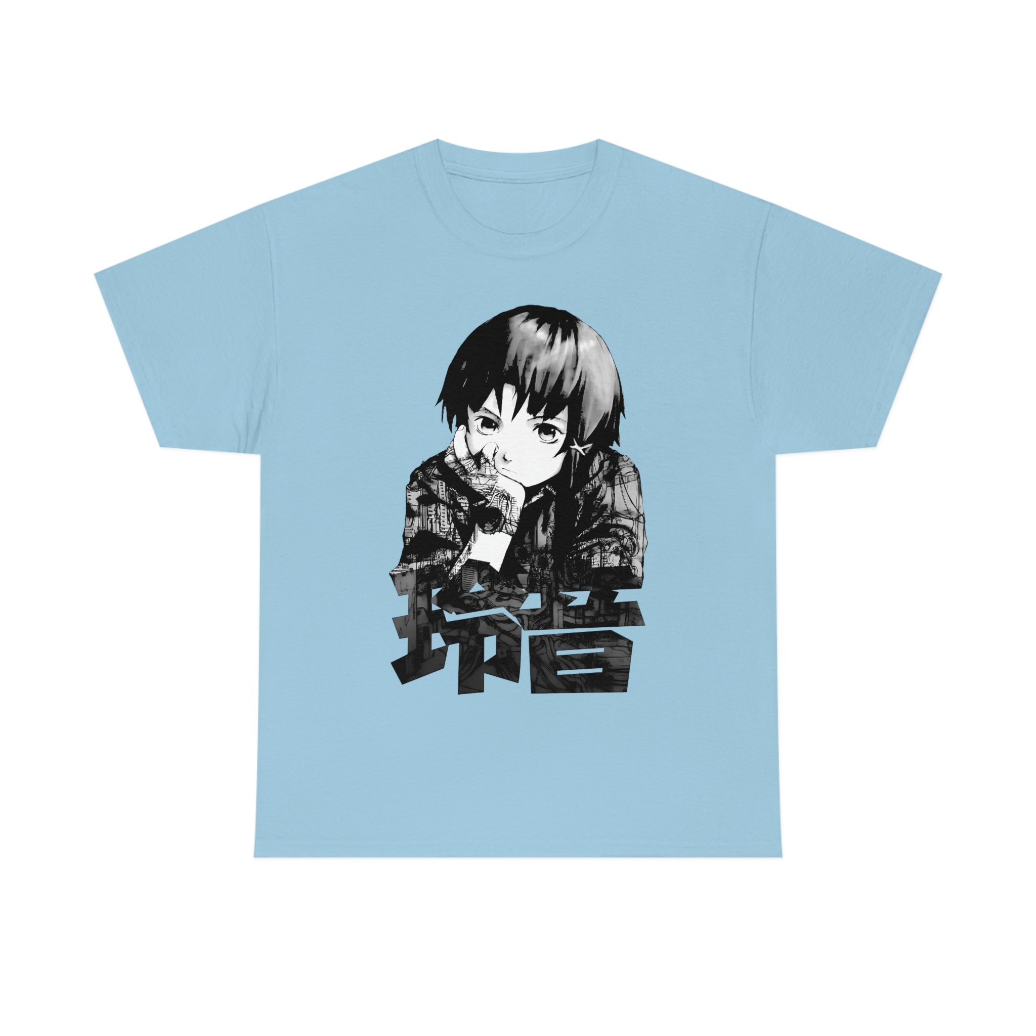 ユニセックス Serial Experiments Lain アニメ T シャツ、レトロ Lain