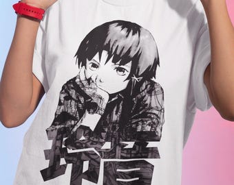 Serial Experiments Lain 日本のTシャツ 大人用 ユニセックス メンズ