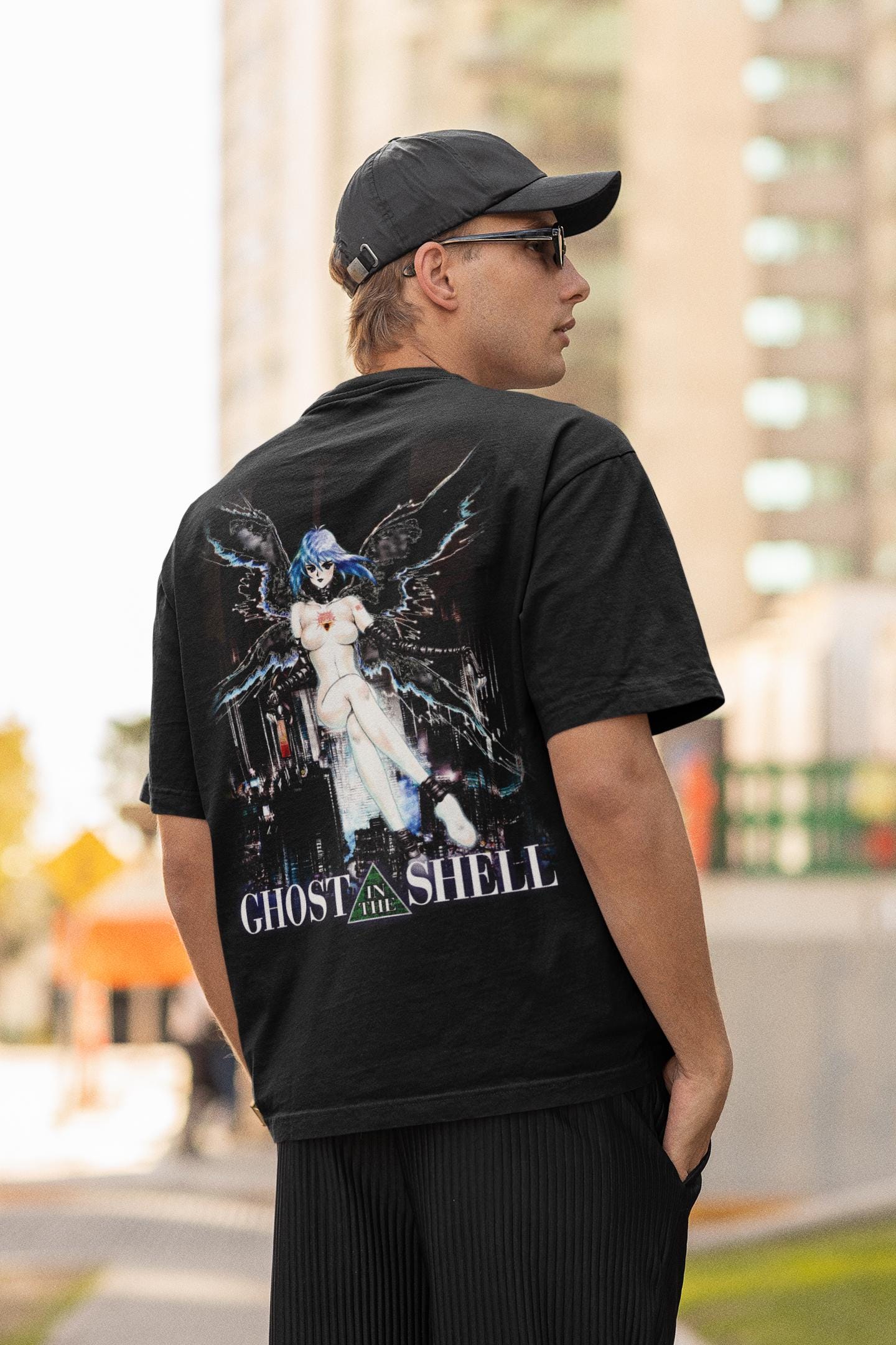 Ghost in the Machine the Major 90s Anime Retro T-shirt, Bootleg 