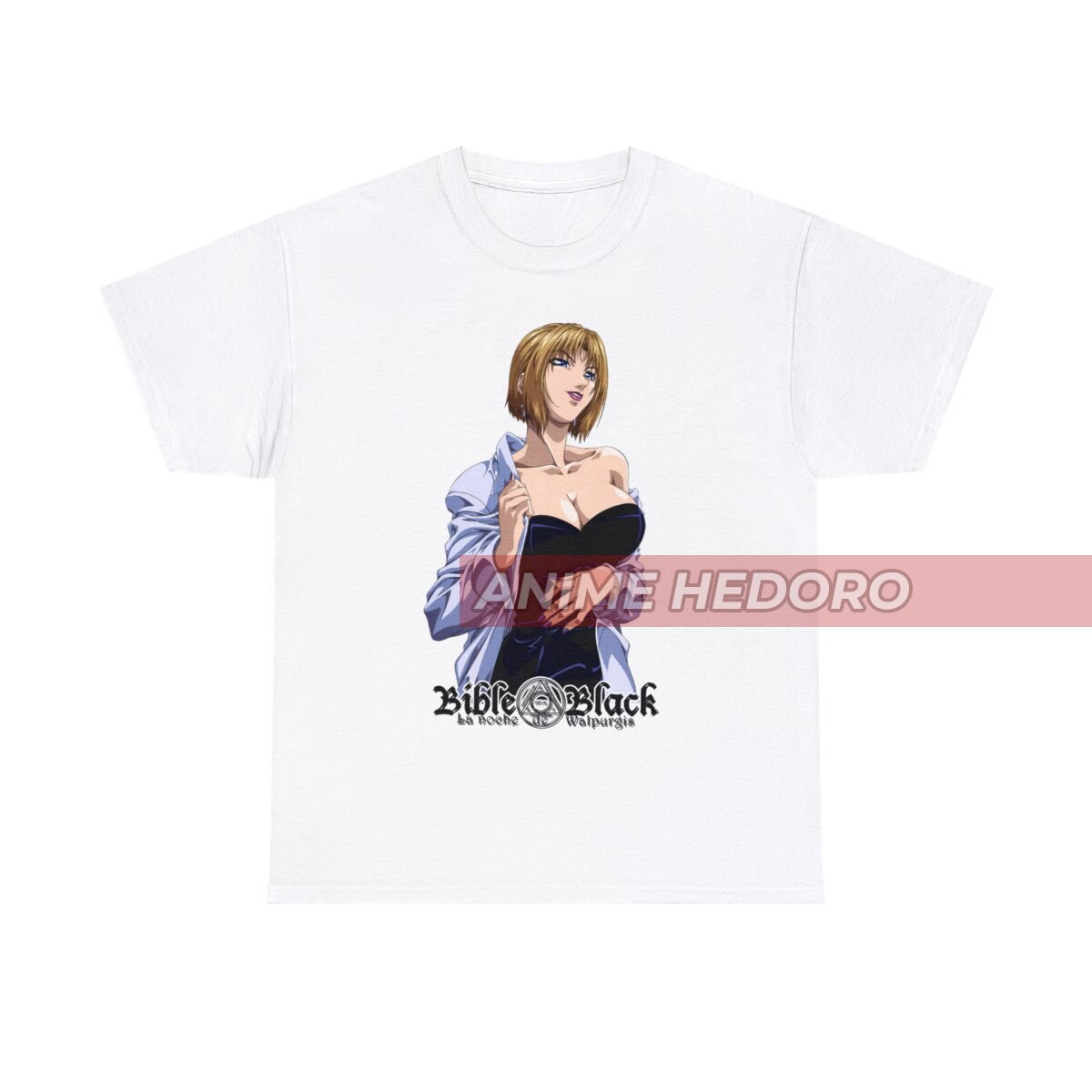 ユニセックス バイブルブラック 北見麗花 アニメTシャツ、マンガワイフ 