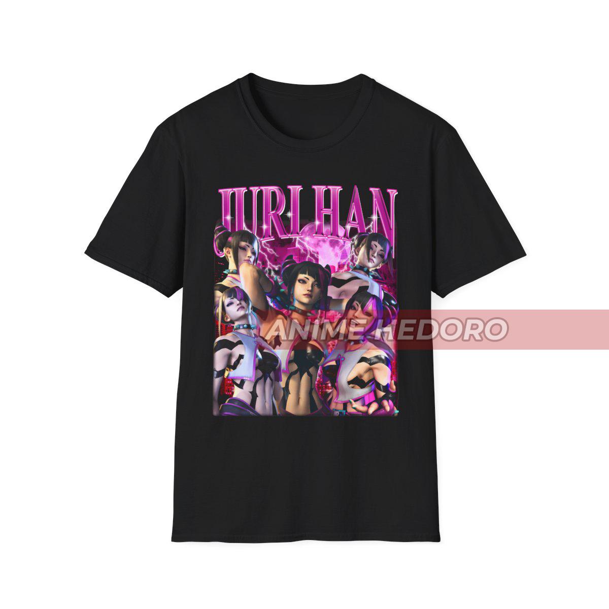 Unisex Juri Han SF6 Street Fighting Gaming Bootleg T-shirt 