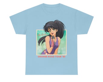 ユニセックスきまぐれオレンジロード 鮎川まどかレトロアニメTシャツ