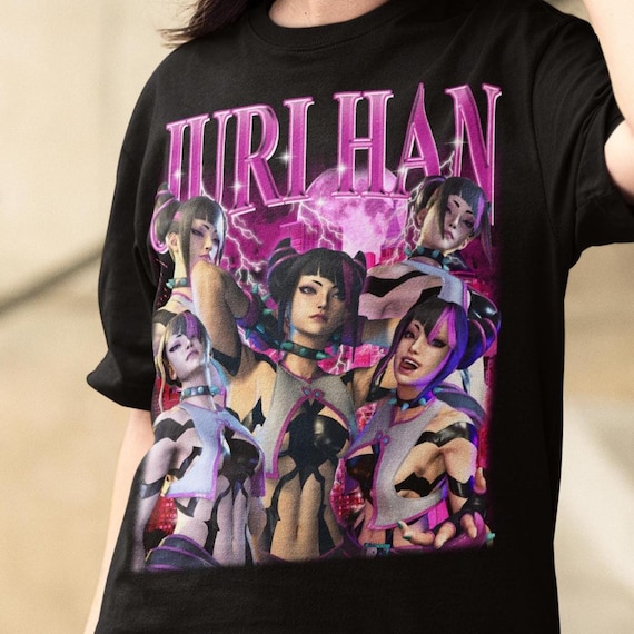 Unisex Juri Han SF6 Street Fighting Gaming Bootleg T-shirt