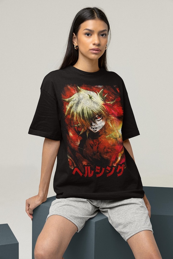 Unisex Hellsing Ultimate Seras Victoria Vintage Anime T-shirt