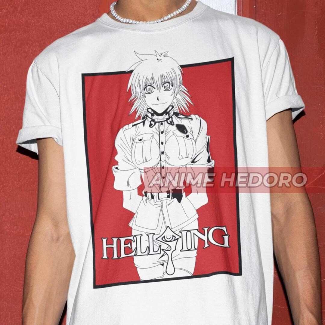 Unisex Hellsing Ultimate Seras Victoria Anime T-shirt, Manga Waifu