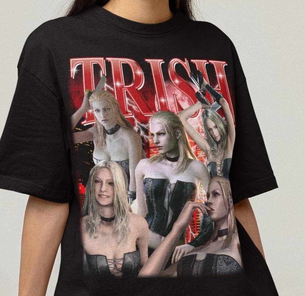 Trish May Cry T-shirt: Unisex Japanese Retro Streetwear Tee - Etsy
